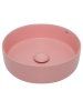 Раковина накладная круглая, AQUAme AQM5012MP цвет розовый матовый 355x355x120