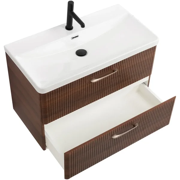 Тумба под раковину BelBagno Due DUE-800-2C-SO-NOCE-P 80,6 см, подвесная, Noce