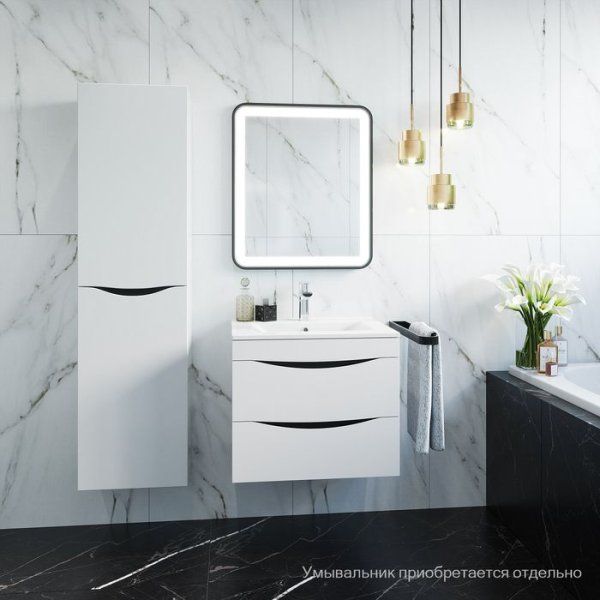 Тумба подвесная, белая, 60 см, Cloud,  IDDIS, CLO60W0i95. Подходит умывальник: 0136000i28