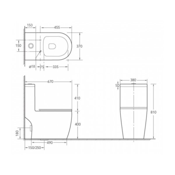 Унитаз напольный Maretti Elena безободковый с микролифтом, EA10MNBM18-844, белый
