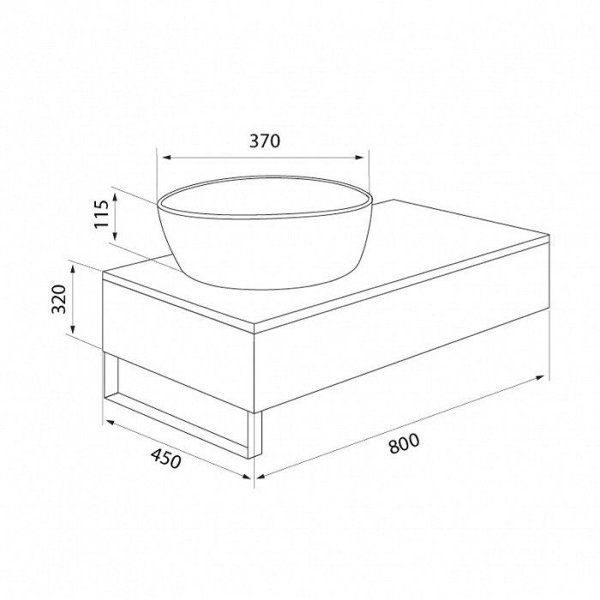 Тумба с накладным умывальником IDDIS Torr подвесная 80 см белый/светлое дерево (TOEZR8WK0WKA0iVC95XNK)
