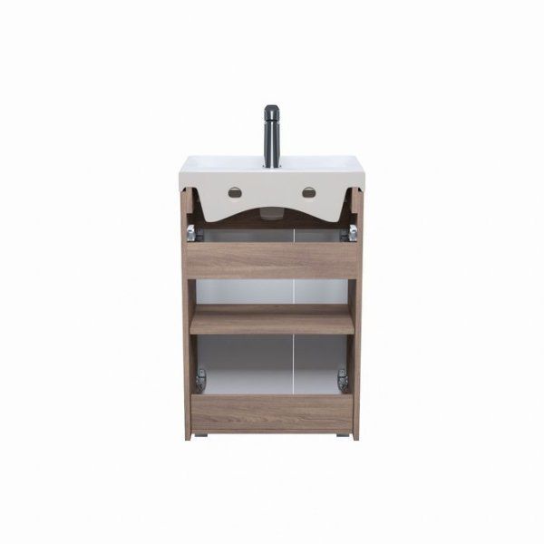 Тумба с умывальником IDDIS напольная с дверцами 50 см белая/под дерево Zodiac (ZOPZD5AAADATFiZL95TQK)