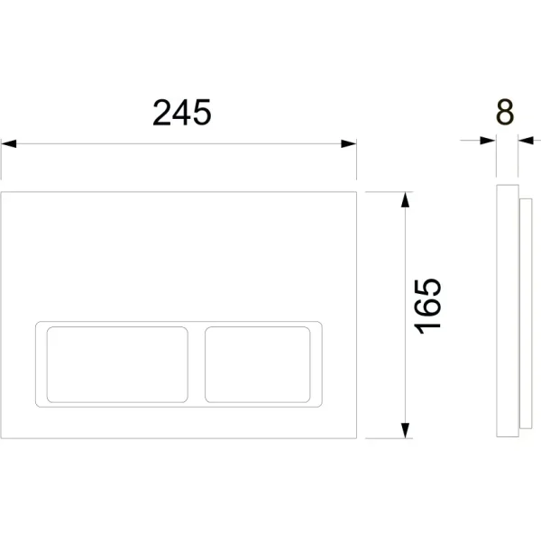 Кнопка смыва Tece TECEspring V 9940201 для инсталляции, хром/матовый хром/хром