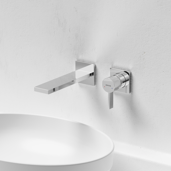 Смеситель для раковины SANCOS Linn c внутренней частью, хром,  SC9021CH