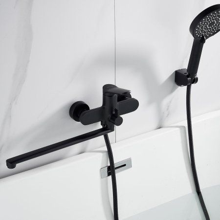 Смеситель для ванны однорычажный  Shevanik S4322H, Черный