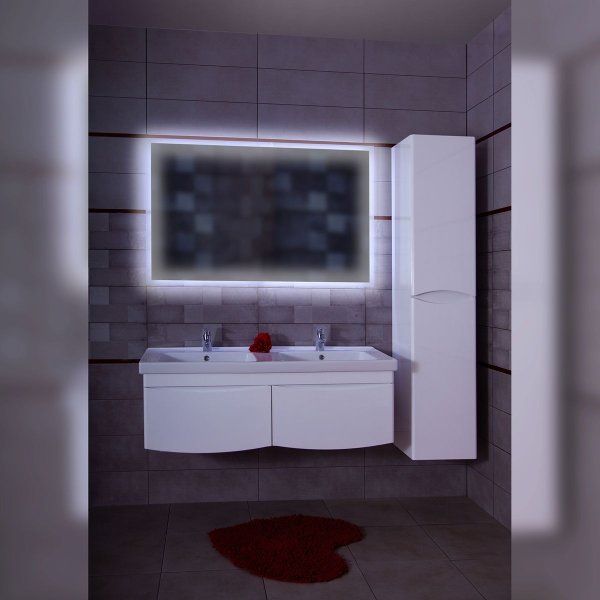 Комплект мебели для ванной Бриклаер ВЕГА 125, белый