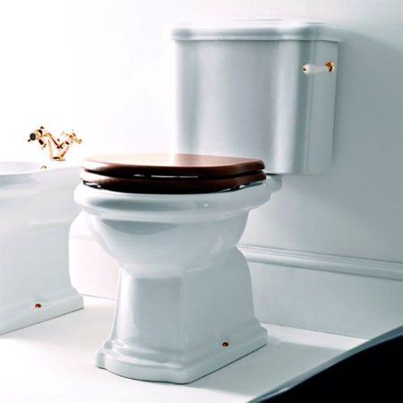 Унитаз-компакт Kerasan Retro 101301 горизонтальный выпуск, фурнитура золото