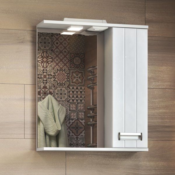 Шкаф VIGO навесной с зеркалом Diana 600 (правый) со спотом (z.DIA.60.R.El)