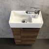 Тумба-умывальник COMFORTY "Матэ-40" дуб тёмно-коричневый с раковиной CREA 40, P-UM-CRE40/1