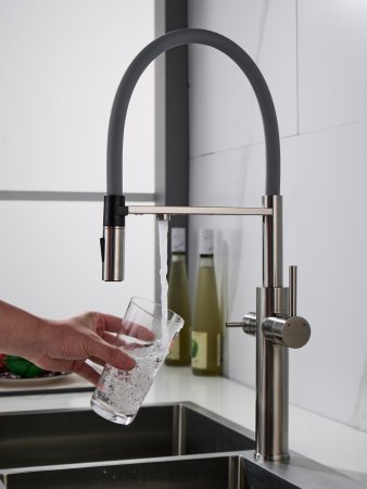 Смеситель для кухни Shevanik S478L, Сатин