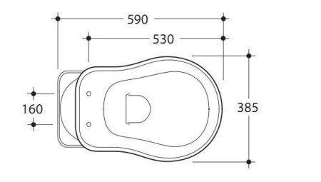 Унитаз приставной Kerasan Retro 101004 nero вертикальный выпуск, фурнитура бронза