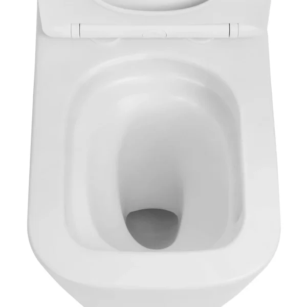Унитаз-компакт Abber Rechteck AC1210TMW безободковый, торнадо, с сиденьем микролифт, белый матовый