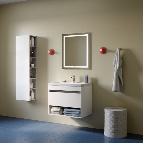 Тумба с умывальником, подвесная, с нишей, 70 см, белый, Zodiac X, IDDIS, ZDX70WNi95K подходит умыв. 4077000i28