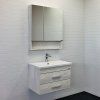 Тумба-умывальник COMFORTY Comforty Никосия-70П дуб белый с раковиной COMO 70