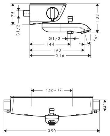 Термостат Hansgrohe Ecostat Select 13141000 для ванны с душем