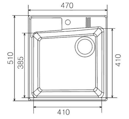 Кухонная мойка Aquaton Парма 1A713032PM210 47 графит