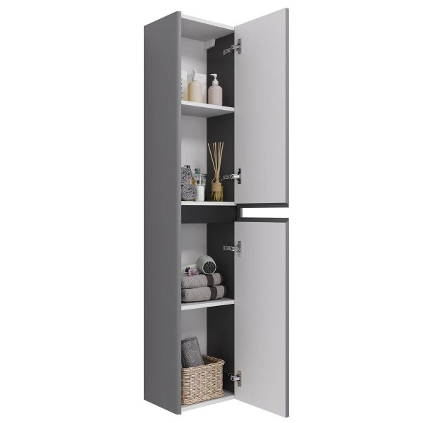 Пенал Dreja Luxury 35 см, серый базальт