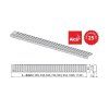 Решетка AlcaPlast Line LINE-1150M хром матовый