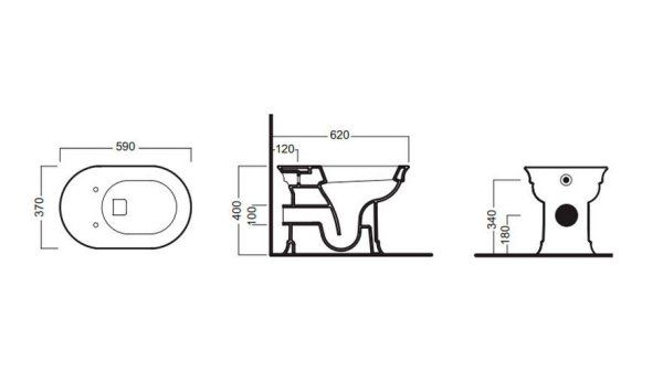 Унитаз приставной Hatria Dolcevita YXXP