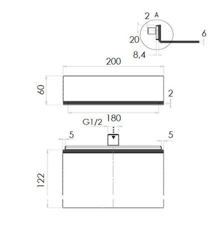 Излив Remer 359XL для ванны, хром
