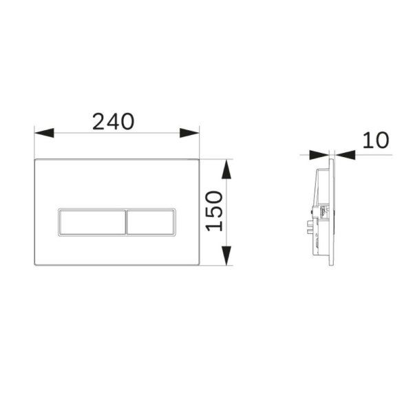 Клавиша для инсталляции, пластик, белый глянцевый AM.PM ErgoFit М I110301