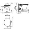 Комплект Ideal Standard Connect Air AquaBlade PR212101 подвесной унитаз + инсталляция + кнопка