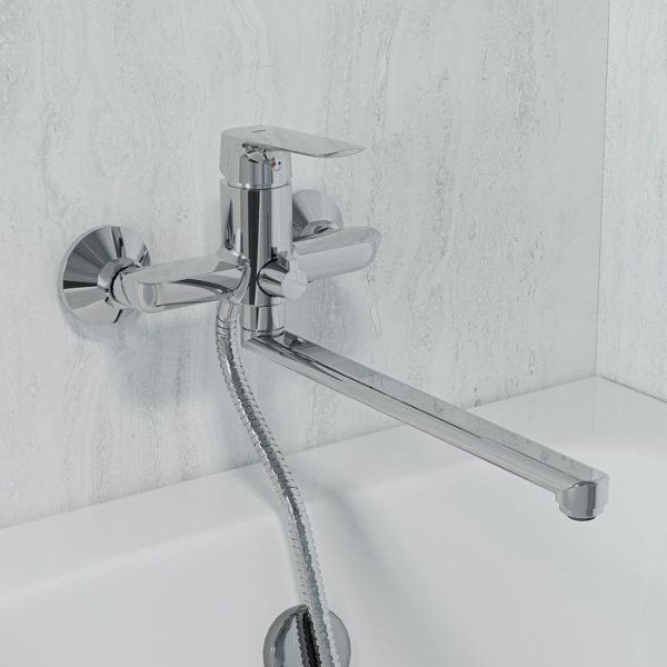 Смеситель для ванны с длинным изливом, хром глянцевый, Token, IDDIS, TOKSBL2i10