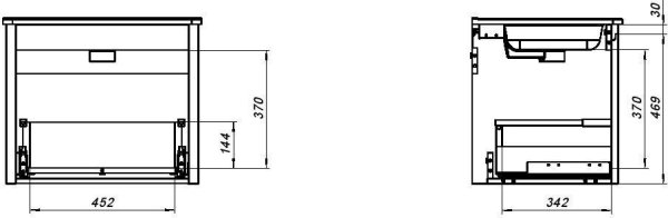 Тумба под раковину Allen Brau Gravity 60 1.370012.PWM папирус матовый