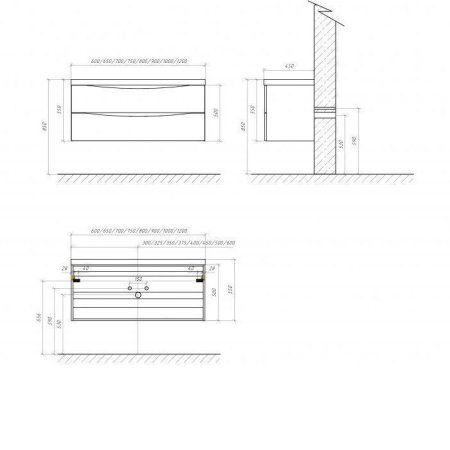 Мебель для ванной BelBagno Marino MARINO-1200-2C-SO-NL-P 120 nero lucido