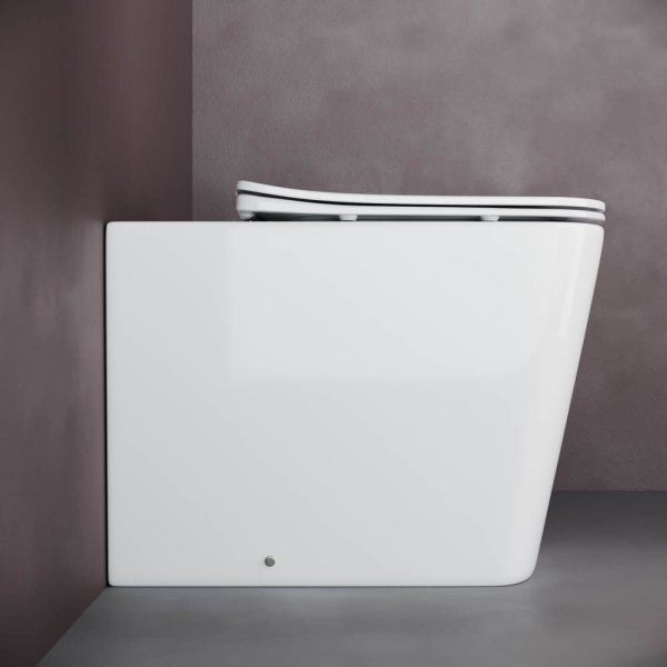 Унитаз приставной Ceramica Nova Cubic Rimless CN1809 микролифт