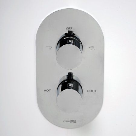 A15030 Thermo Встраиваемый комплект для ванны с изливом и верхней душевой насадкой