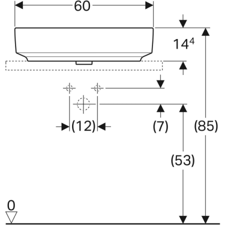 Раковина Geberit Variform 500.772.01.2 60 белый