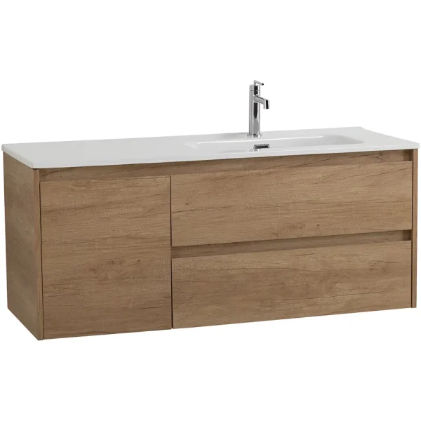 Тумба под раковину BelBagno Kraft KRAFT-1200-2C-1A-SO-RNN-R 120 см R, подвесная, Rovere Nebrasca Nature