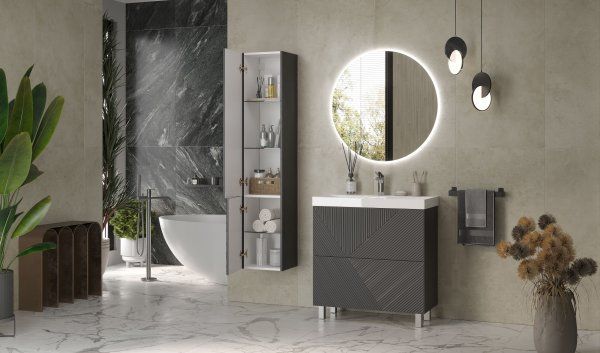 Пенал подвесной Velvex  Edge 350, графит (pp.EDG.35 графит)