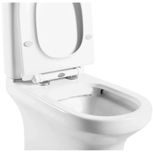 Унитаз-компакт Agger AT04000 безободковый, с сиденьем микролифт, белый глянец