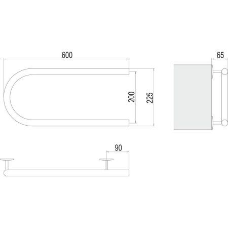 Полотенцесушитель электрический Terminus П-обр 60х20  4620768883941, хром
