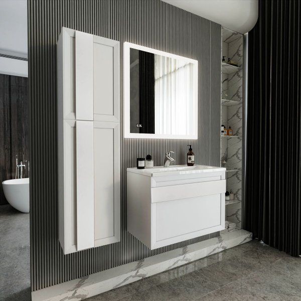 Комплект мебели для ванной Бриклаер БЕРЛИН 80BB, белый