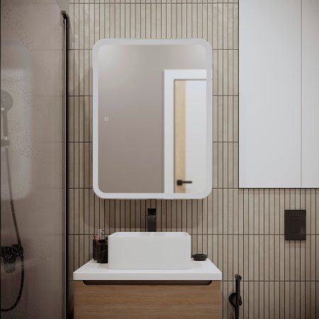Зеркало-шкаф MIXLINE "Фиджи Flip" 600*800 (ШВ) универсальный, сенсорный выкл.,светодиодная подсветка (551661)