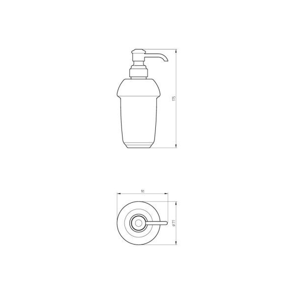 Дозатор для жидкого мыла Migliore Fortuna 27665 универсальный, керамика/бронза