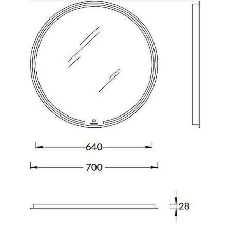 Зеркало Kerama Marazzi Mio MIO.mi.70D\WHT 70 белый