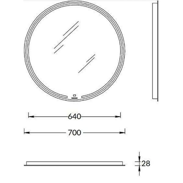 Зеркало Kerama Marazzi Mio MIO.mi.70D\WHT 70 белый