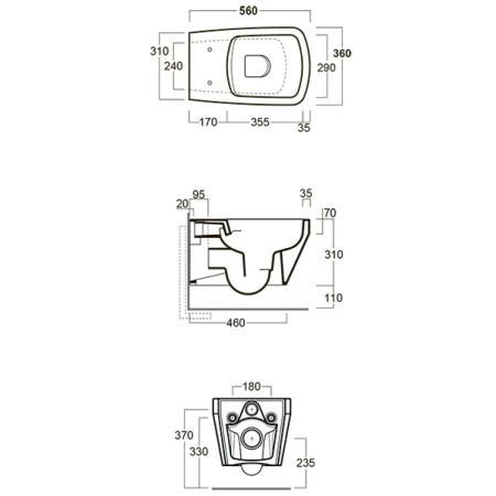 Унитаз подвесной Simas Baden Baden BB18bi безободковый, белый