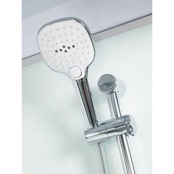 Душевая кабина WeltWasser Laine 1004 10000003269 100x100x217 см, с крышей, гидромассажем, низкий поддон, профиль матовый хром, стекло прозрачное