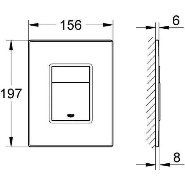 Кнопка смыва Grohe Skate Cosmopolitan 38849HS0 для инсталляции, американская вишня