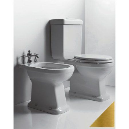 Унитаз-компакт Simas Londra LO931bi горизонтальный выпуск, белый/золото