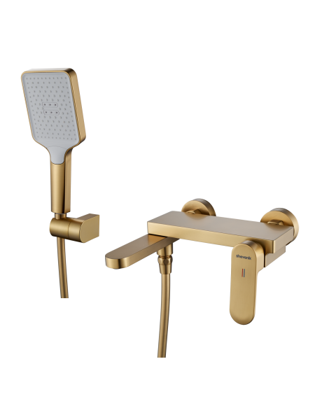 Смеситель для ванны Shevanik S4552G, Золотой сатин
