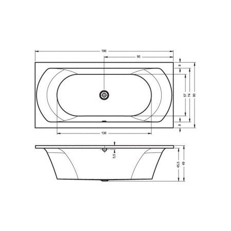Ванна акриловая Riho Lima BB4800500000000 190x90
