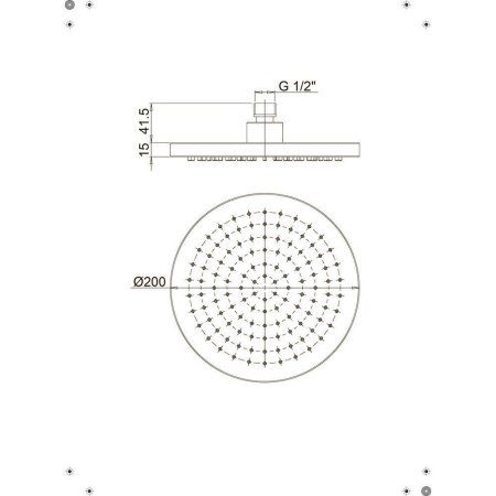 Верхний душ Paini 50CR759TCARE20E хром