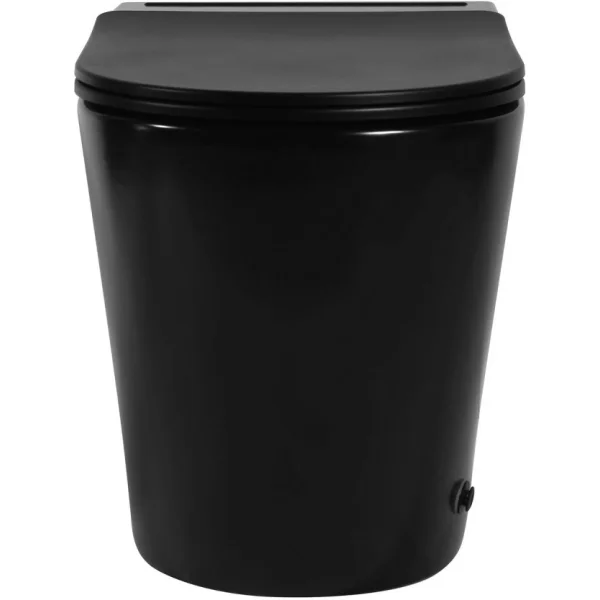 Унитаз напольный Abber Bequem AC1115PMB импульсный, с сиденьем микролифт, черный матовый