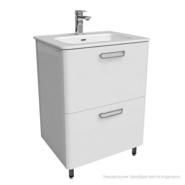 Тумба напольная, белая, 60 см, Brick, IDDIS, BRI60WFi95. Подходит ум. 0106000i28